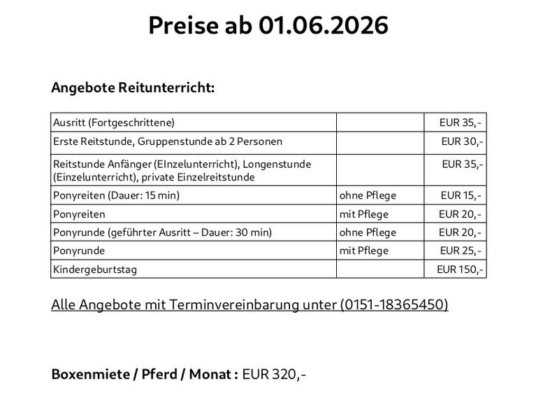 Preisliste